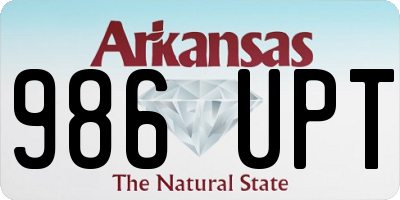 AR license plate 986UPT