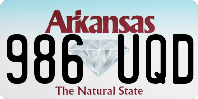 AR license plate 986UQD