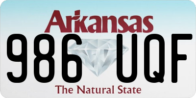 AR license plate 986UQF