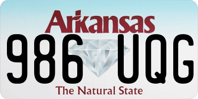 AR license plate 986UQG
