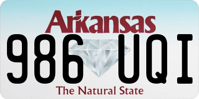 AR license plate 986UQI