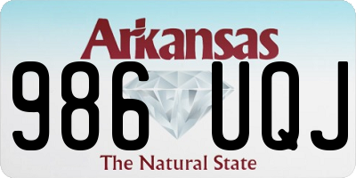 AR license plate 986UQJ