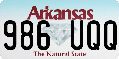 AR license plate 986UQQ