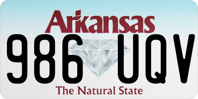 AR license plate 986UQV