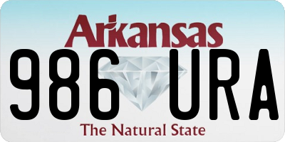 AR license plate 986URA