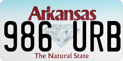 AR license plate 986URB