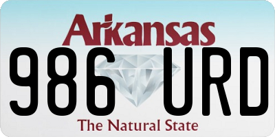 AR license plate 986URD
