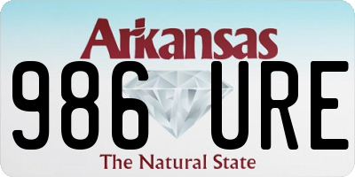 AR license plate 986URE