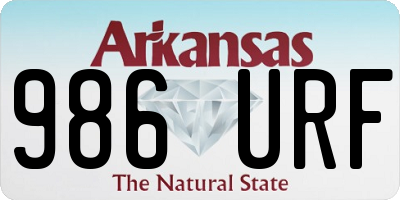 AR license plate 986URF