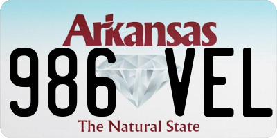 AR license plate 986VEL