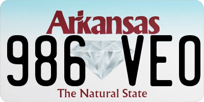 AR license plate 986VEO