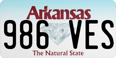 AR license plate 986VES