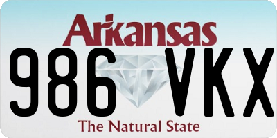 AR license plate 986VKX