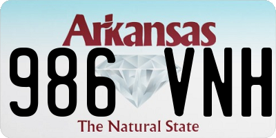 AR license plate 986VNH