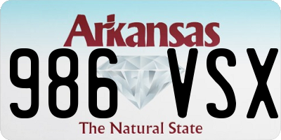 AR license plate 986VSX