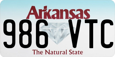 AR license plate 986VTC