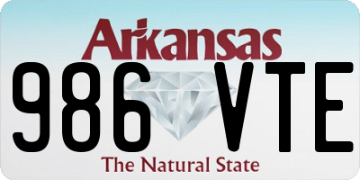 AR license plate 986VTE