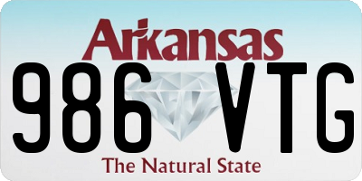 AR license plate 986VTG
