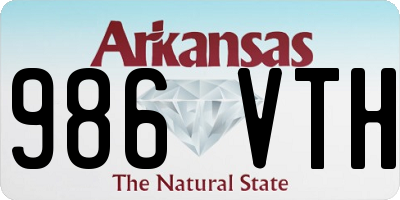 AR license plate 986VTH