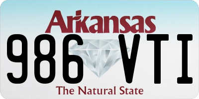 AR license plate 986VTI