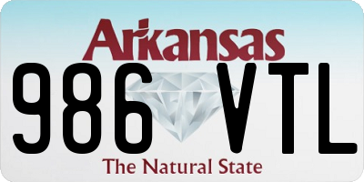 AR license plate 986VTL