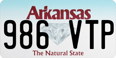 AR license plate 986VTP
