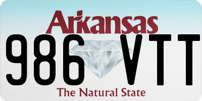AR license plate 986VTT