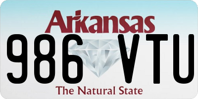 AR license plate 986VTU