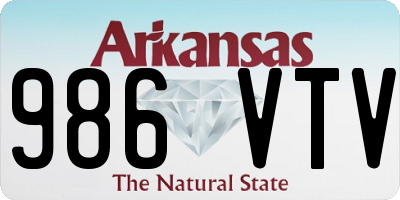 AR license plate 986VTV