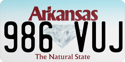 AR license plate 986VUJ