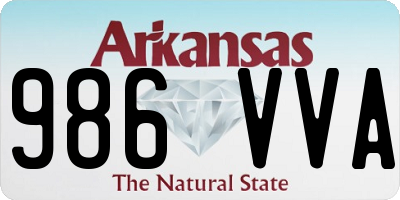 AR license plate 986VVA