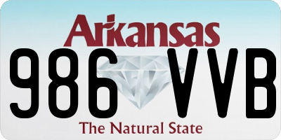 AR license plate 986VVB