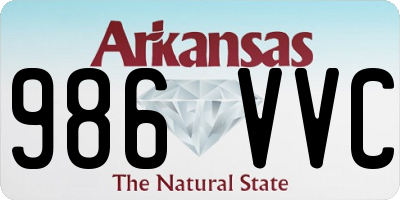 AR license plate 986VVC