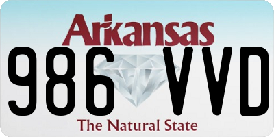 AR license plate 986VVD