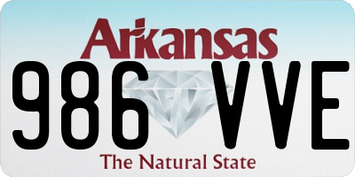 AR license plate 986VVE