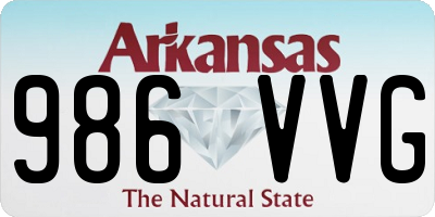 AR license plate 986VVG