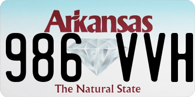AR license plate 986VVH