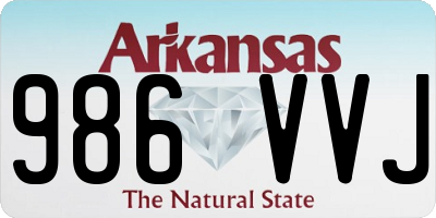 AR license plate 986VVJ