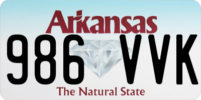 AR license plate 986VVK
