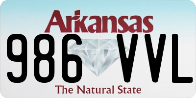 AR license plate 986VVL
