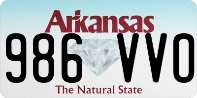 AR license plate 986VVO