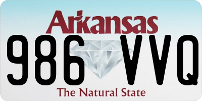 AR license plate 986VVQ