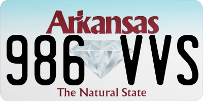 AR license plate 986VVS