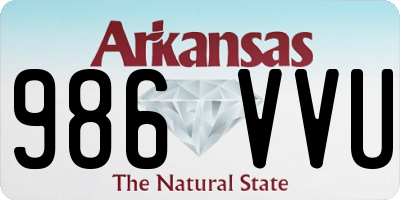 AR license plate 986VVU