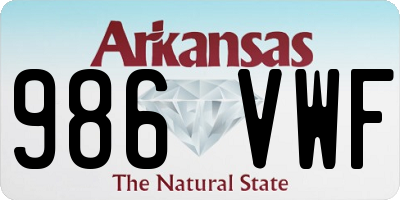 AR license plate 986VWF