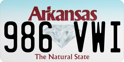 AR license plate 986VWI