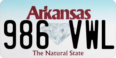 AR license plate 986VWL