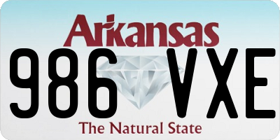 AR license plate 986VXE