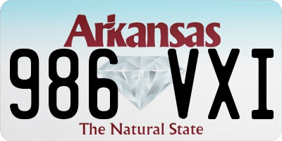 AR license plate 986VXI