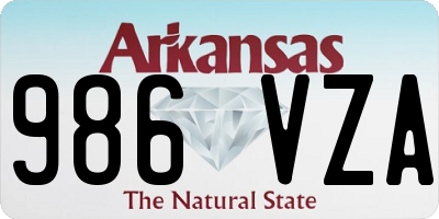 AR license plate 986VZA